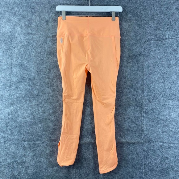 Free People Movement Leggings Small Neon Orange High Rise Infinity Cutout Capri - Picture 3 of 12